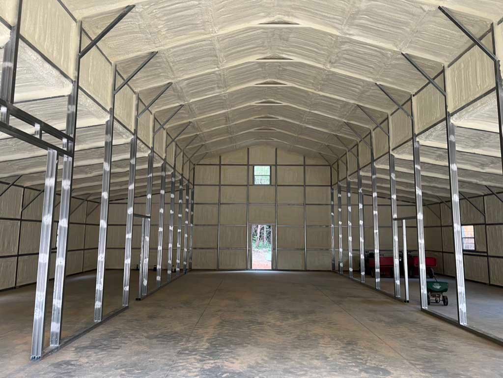 Closed cell spray foam installation